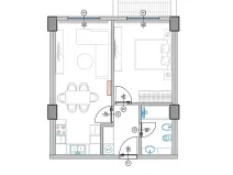 Prodej bytu 2+kk, Qerret, Albánie, 59 m2