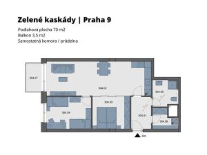 Prodej bytu 3+kk, Praha - Hostavice, Českobrodská, 70 m2