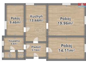Prodej bytu 3+1, Horšovský Týn - Velké Předměstí, Dvořákova, 69 m2