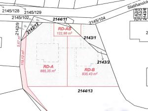 Prodej pozemku pro bydlení, Praha - Horní Počernice, Slatiňanská, 897 m2