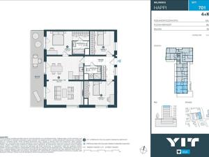 Prodej bytu 4+kk, Praha - Horní Měcholupy, Milánská, 101 m2