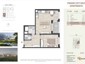 Prodej bytu 2+kk, Praha - Lipence, Oddechová, 56 m2