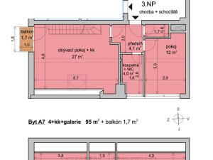 Prodej bytu 4+kk, Praha - Hloubětín, Třešňová, 95 m2