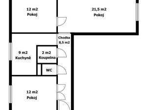 Prodej bytu 3+1, Planá, Fučíkova, 67 m2