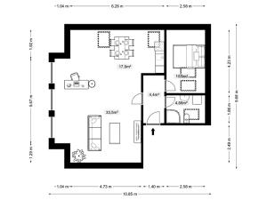 Pronájem bytu 2+kk, Doksy, Dalibora z Myšlína, 71 m2