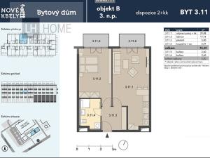 Prodej bytu 2+kk, Praha - Kbely, Mladoboleslavská, 56 m2