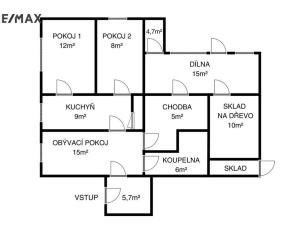 Prodej rodinného domu, Uhřice, 80 m2