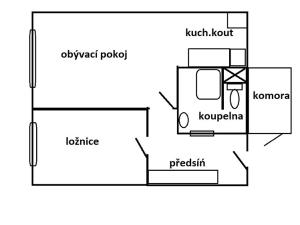 Pronájem bytu 2+kk, Teplice, Trnovanská, 40 m2