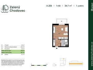 Prodej bytu 1+kk, Praha - Chodov, Blažimská, 35 m2