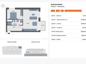 Prodej bytu 2+kk, Praha - Hostavice, Českobrodská, 56 m2