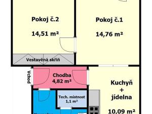 Prodej bytu 2+1, Chrudim, Pardubická, 53 m2