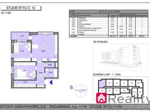 Prodej bytu 3+kk, Pohořelice, Znojemská, 73 m2