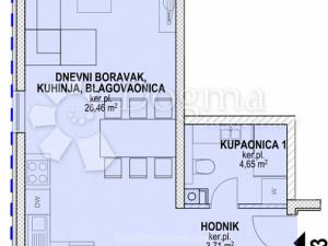 Prodej bytu 3+1, Povljana, Chorvatsko, 68 m2