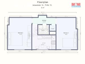 Prodej bytu 2+1, Praha - Hloubětín, Zelenečská, 49 m2