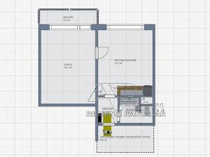 Pronájem bytu 1+1, Bechyně, 35 m2