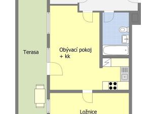 Pronájem bytu 2+kk, Praha - Dolní Měcholupy, Kryšpínova, 63 m2