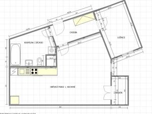 Pronájem bytu 2+kk, Praha - Hostivař, náměstí Přátelství, 70 m2