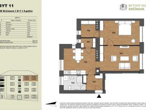 Prodej bytu 3+1, Kolín - Kolín II, Krčínova, 72 m2