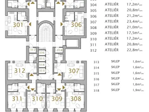 Prodej apartmánu, Praha - Nové Město, Sokolská, 17 m2