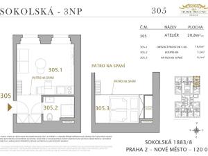 Prodej ubytování, Praha - Nové Město, Sokolská, 21 m2