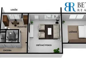 Prodej bytu 2+1, Přerov, Svisle, 53 m2