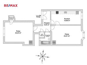 Pronájem bytu 2+1, Praha - Smíchov, Vltavská, 76 m2