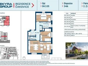 Prodej bytu 3+kk, Praha - Vysočany, 73 m2