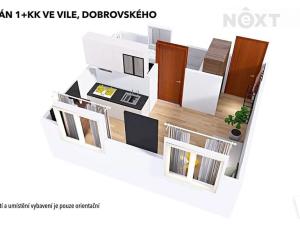 Pronájem bytu 1+kk, Šumperk, Dobrovského, 20 m2