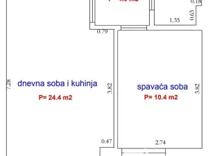 Prodej bytu 2+kk, Ulcinj, Černá Hora, 46 m2