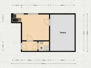 Pronájem bytu 1+kk, Kynšperk nad Ohří, Mládeže, 23 m2