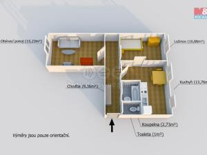 Prodej bytu 2+1, Heřmanova Huť - Vlkýš, Sídliště, 58 m2