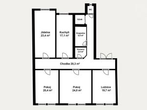 Pronájem bytu 4+1, Ústí nad Labem, Bratislavská, 143 m2