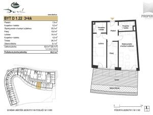 Prodej bytu 3+kk, Brno, Bystrcká, 66 m2