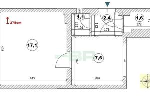 Prodej bytu 1+1, Praha - Strašnice, Novostrašnická, 33 m2