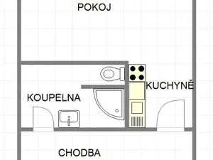 Pronájem bytu 1+kk, Uherský Brod, Močidla, 30 m2