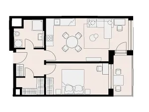 Pronájem bytu 2+kk, Praha - Hlubočepy, Vítové, 50 m2