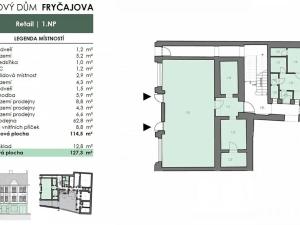 Prodej obchodního prostoru, Brno, Fryčajova, 63 m2