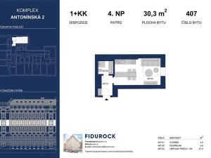 Pronájem bytu 1+kk, Brno, Antonínská, 30 m2