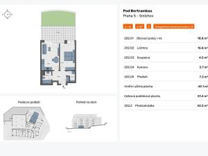 Prodej bytu 2+kk, Praha - Smíchov, U Blaženky, 51 m2