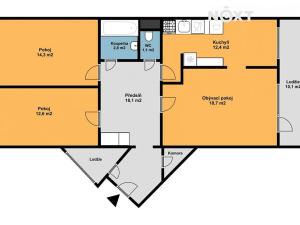 Pronájem bytu 3+1, Praha - Stodůlky, Písková, 83 m2