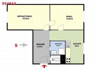 Pronájem bytu 2+1, Praha - Strašnice, Nosická, 55 m2