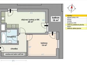 Pronájem bytu 2+kk, Praha - Malešice, Nad úžlabinou, 48 m2