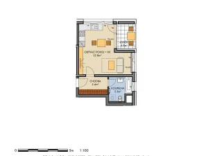 Pronájem bytu 1+kk, Praha - Ruzyně, Stočesova, 40 m2