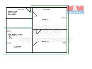 Pronájem bytu 2+1, Neratovice - Lobkovice, Palackého, 60 m2