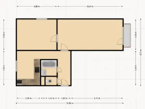 Prodej bytu 2+1, Kynšperk nad Ohří, náměstí SNP, 53 m2