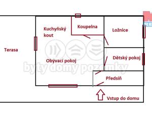 Prodej rodinného domu, Chbany - Vadkovice, 55 m2