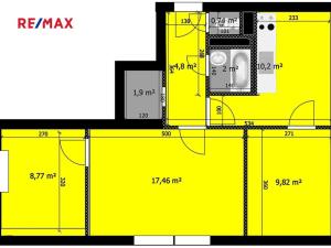 Pronájem bytu 3+1, Poděbrady, Mánesova, 55 m2