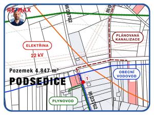 Prodej komerčního pozemku, Podsedice, 4847 m2