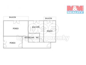 Prodej bytu 3+1, Klášterec nad Ohří, 72 m2