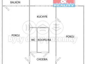 Prodej bytu 2+1, Bílina - Teplické Předměstí, Sídliště SHD, 48 m2